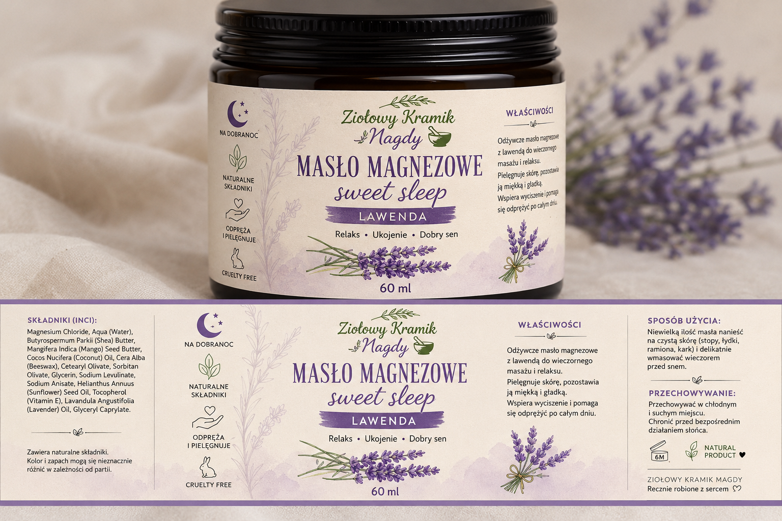 MASŁO MAGNEZOWE „Sweet Sleep – Lawenda” 60 ml