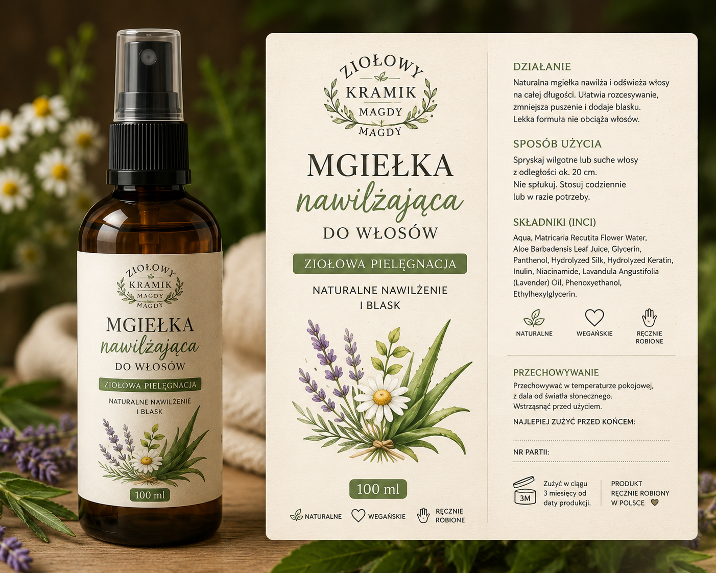 Mgiełka nawilżająca do włosów – 100 ml