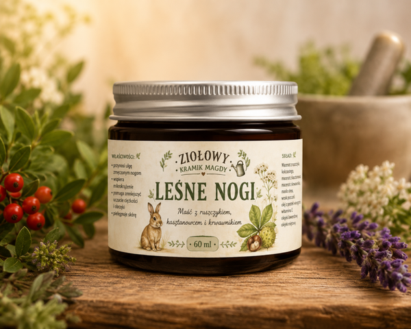 Leśne Nogi – maść z arniką, ruszczykiem i kasztanowcem 60 ml