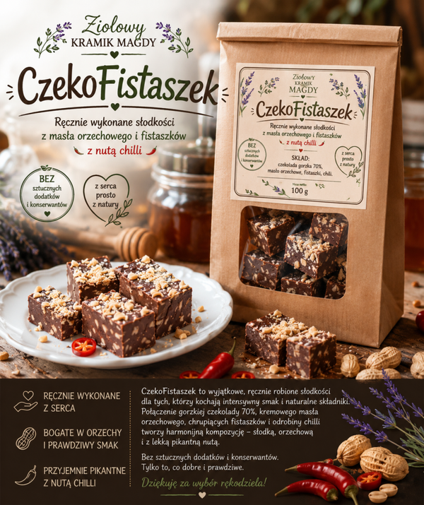 CZEKOFISTASZEK 🌶️- słodycz tylko 3 składniki -150 g