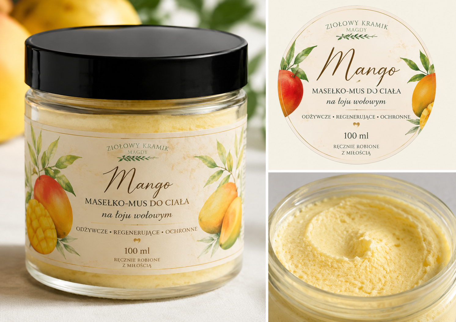 MASEŁKO-MUS DO CIAŁA MANGO-100 ml
