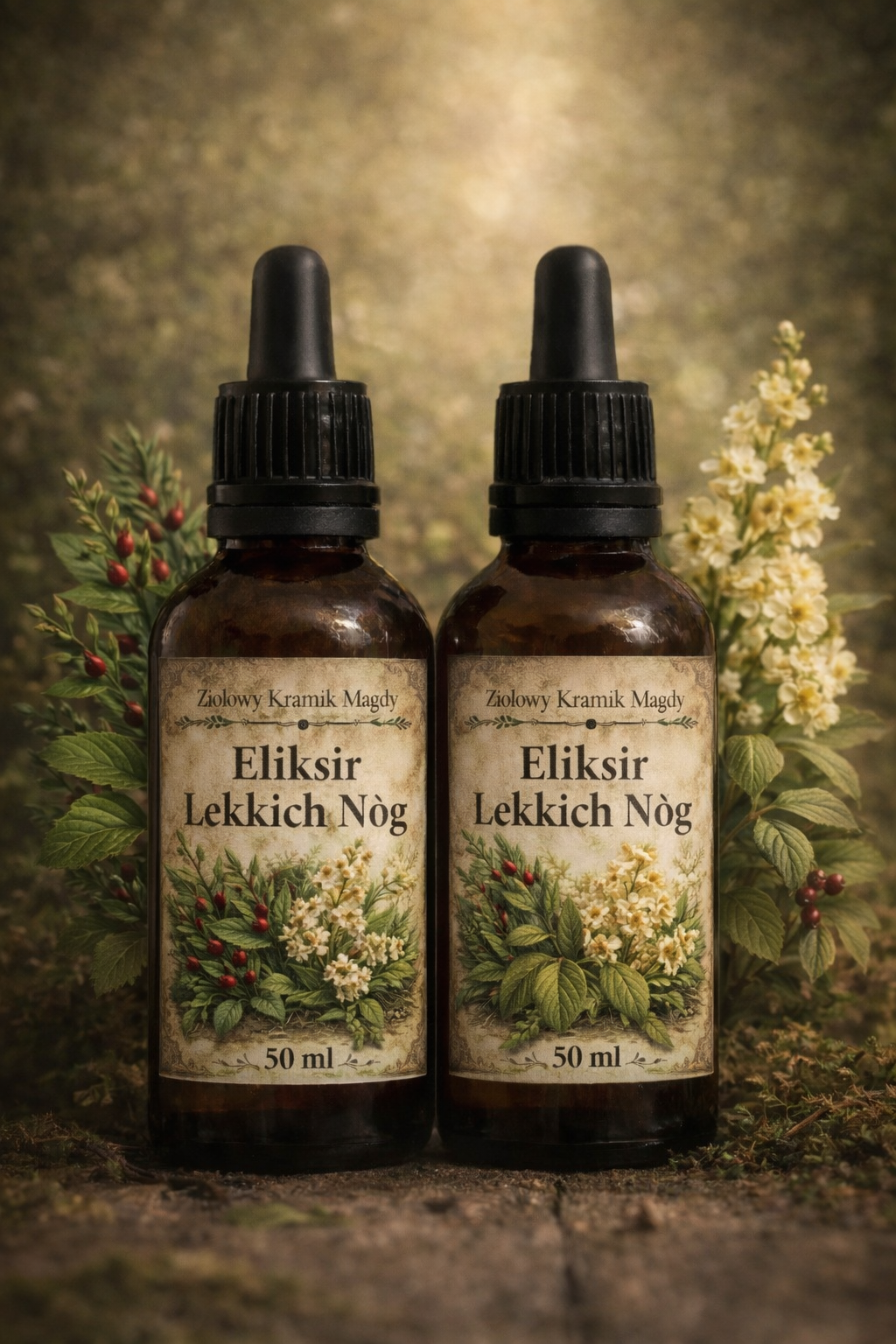 ELIKSIR LEKKICH NÓG- NALEWKA NA OBRZĘKI I KRĄŻENIE - 50 ML