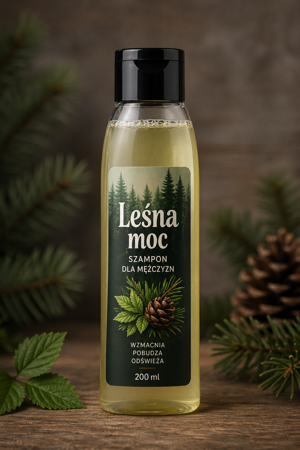 Szampon wzmacniający dla mężczyzn – „Leśna Moc”-200 ml