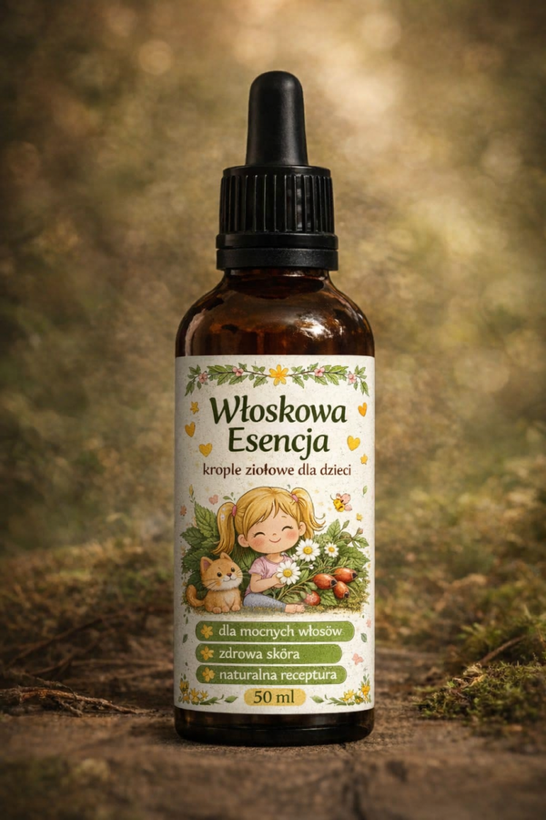 Włoskowa Esencja – krople ziołowe dla dzieci 🌿 50 ml