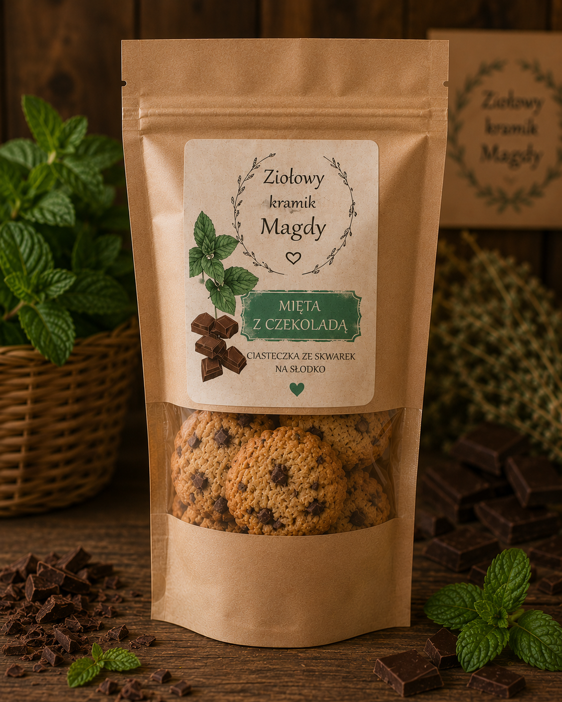 Mięta i Czekolada-ciasteczka 100 g