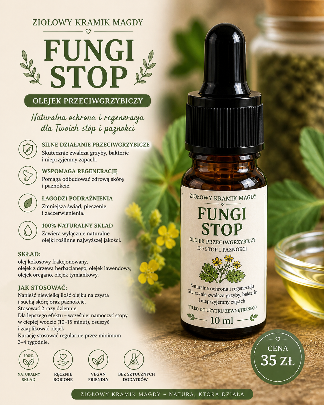 Kuracja przeciwgrzybicza do stóp i paznokci – 10 ml