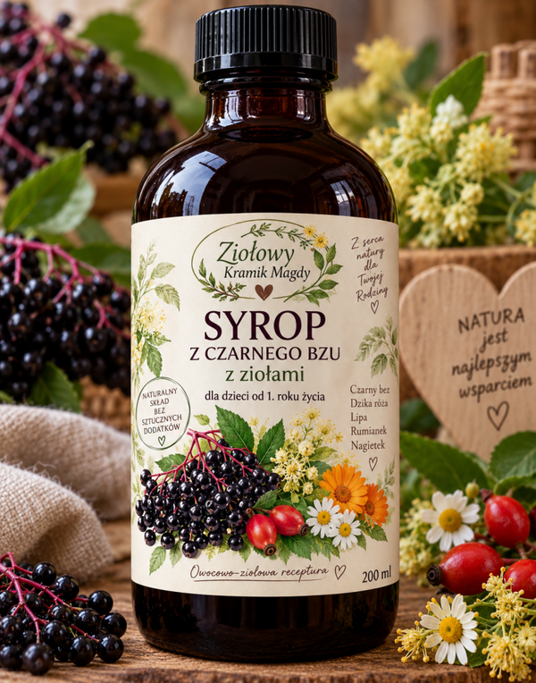 SYROP Z CZARNEGO BZU Z ZIOŁAMI-200 ml