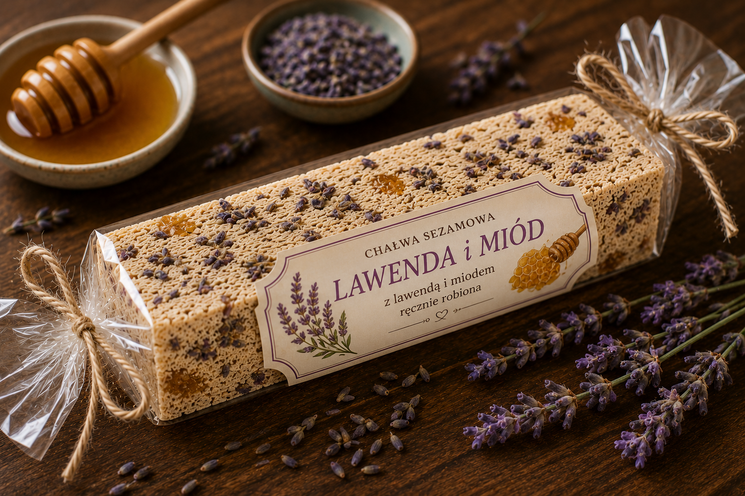 **Lawenda i Miód**- chałwa na miodzie -100 g