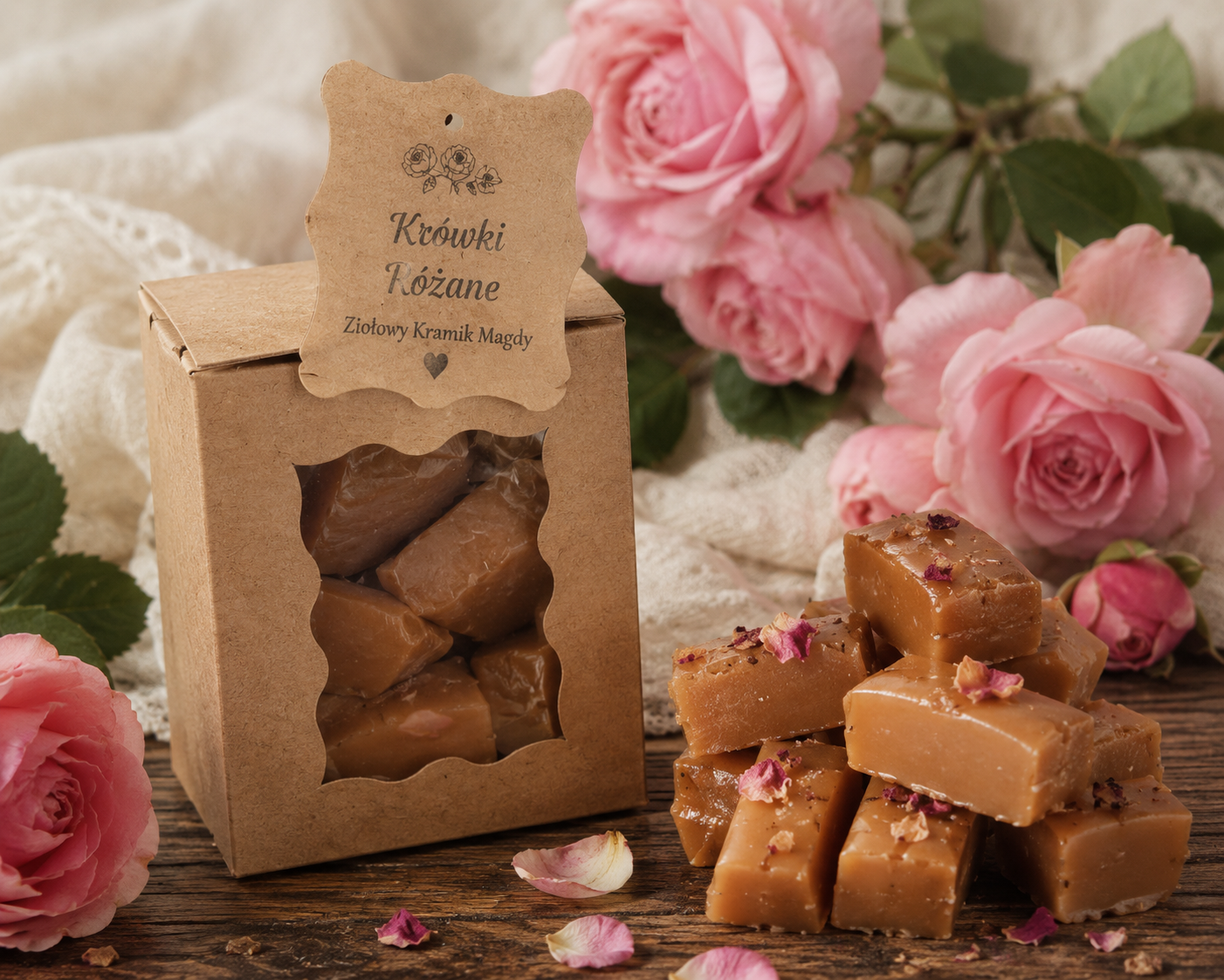 KRÓWKI RÓŻANE 🍬🌹-150 g