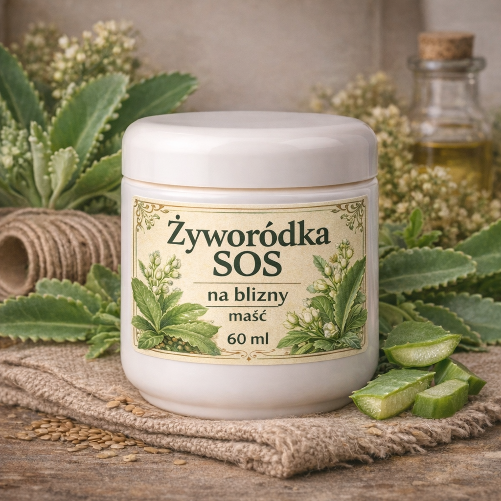 ŻYWORÓDKA SOS – maść regenerująca na blizny 🌿-60 ml
