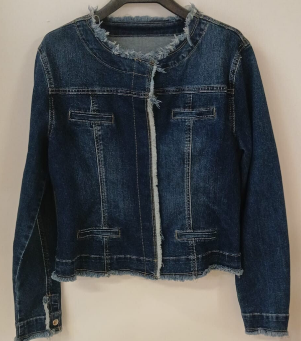 GIACCA IN JEANS CON FRANGE