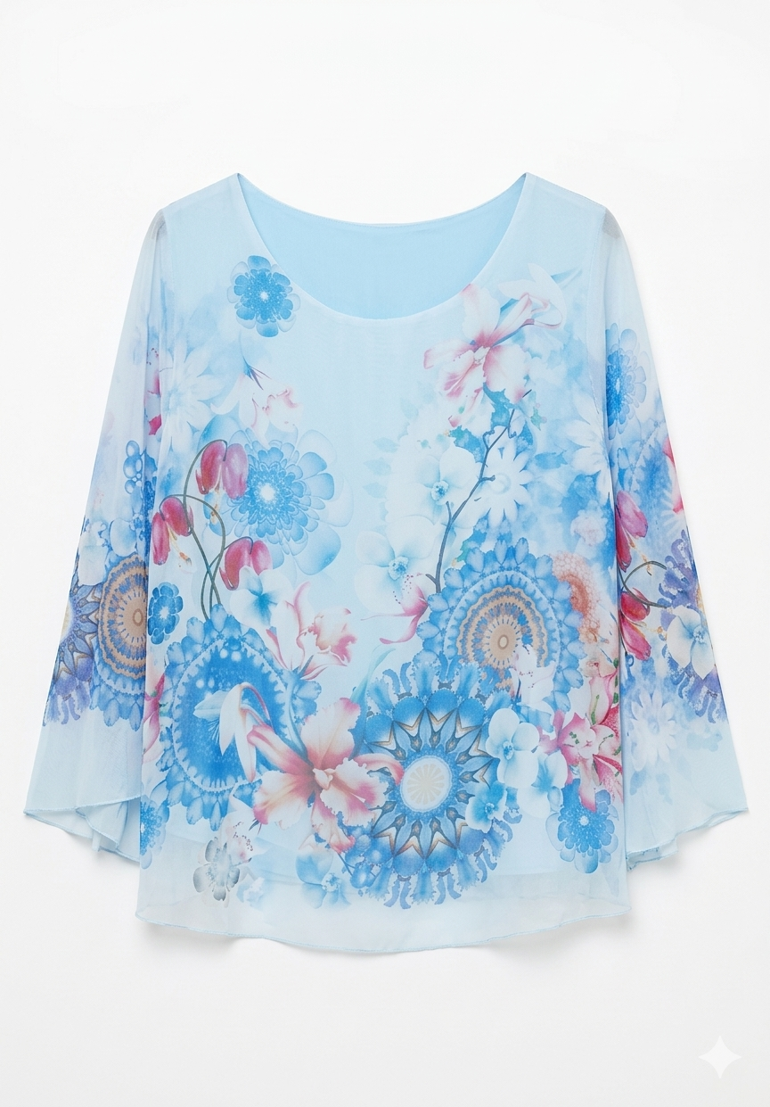 MAGLIA CON MANICHE A FARFALLA