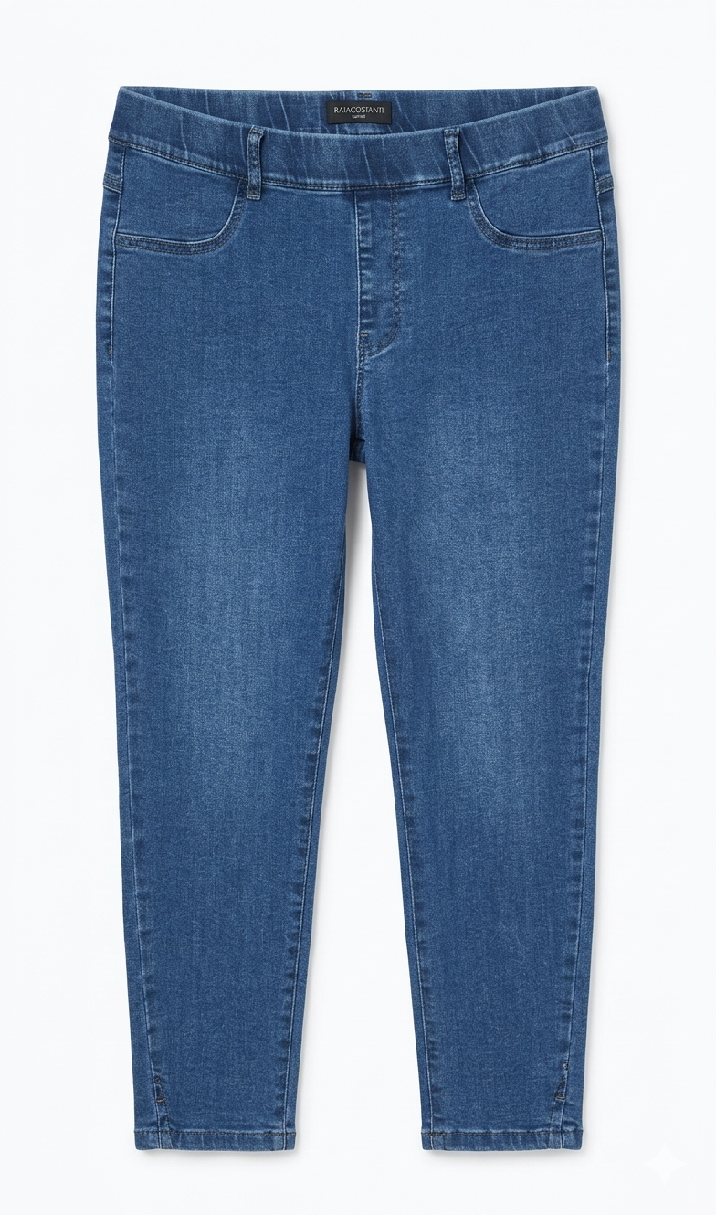 JEANS CON ELASTICO IN VITA