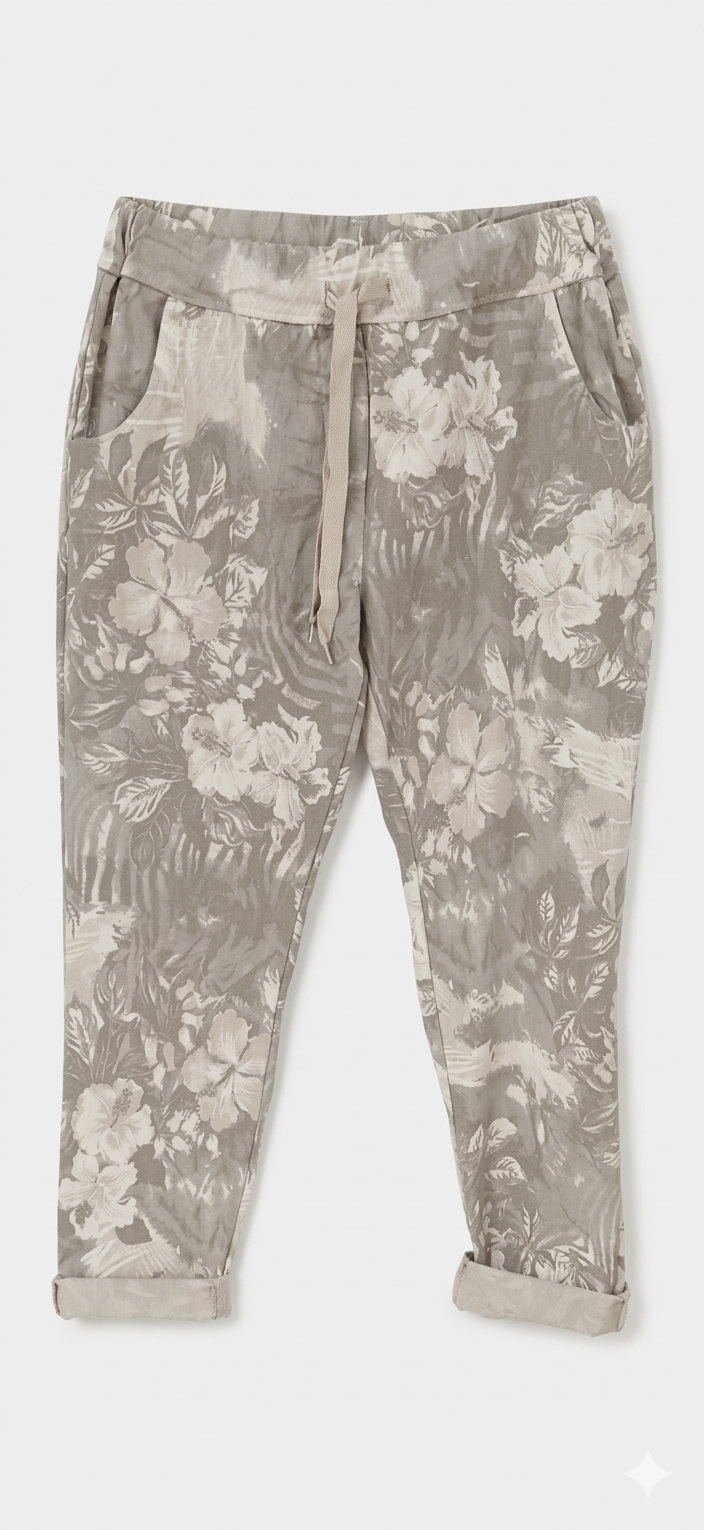 PANTALONE CON FIORI