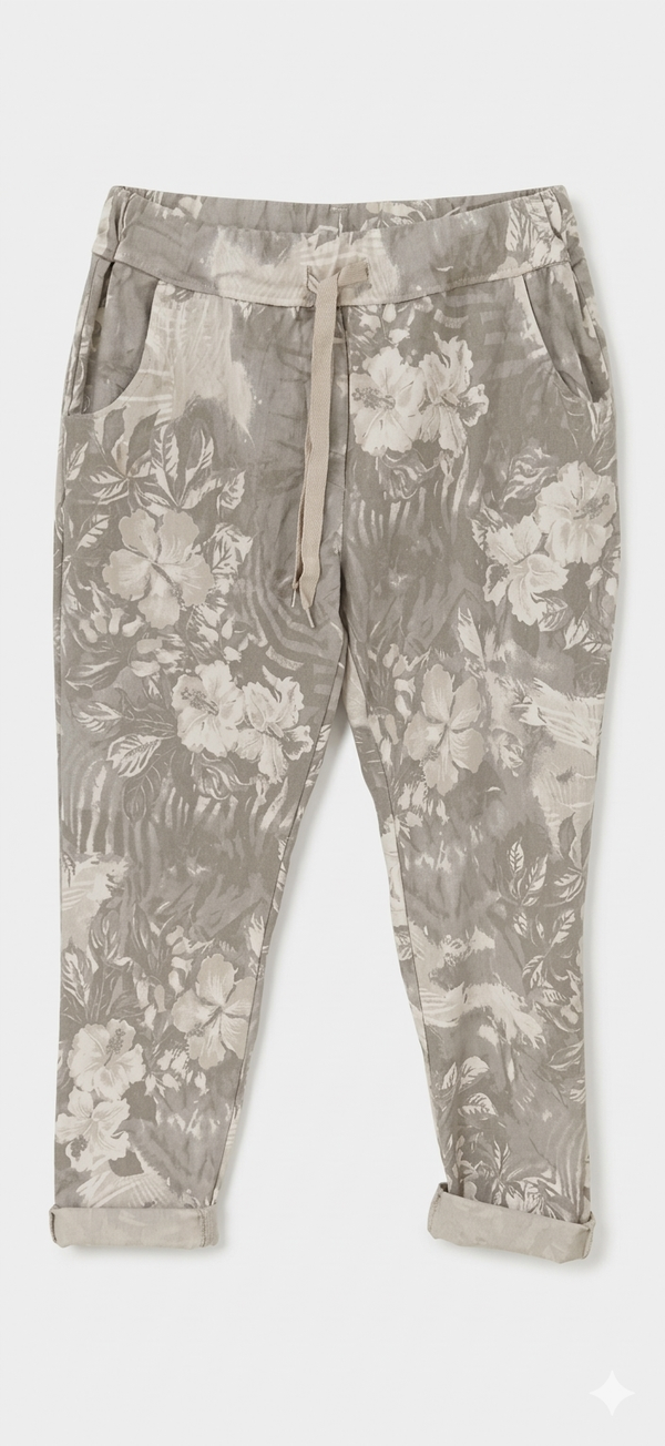 PANTALONE CON FIORI