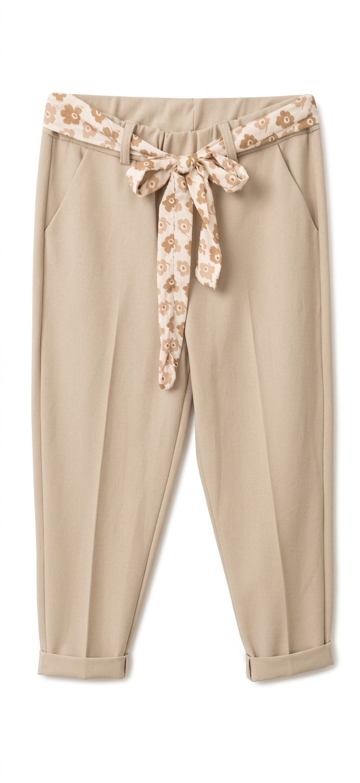 PANTALONE CON CINTURINA IN STOFFA