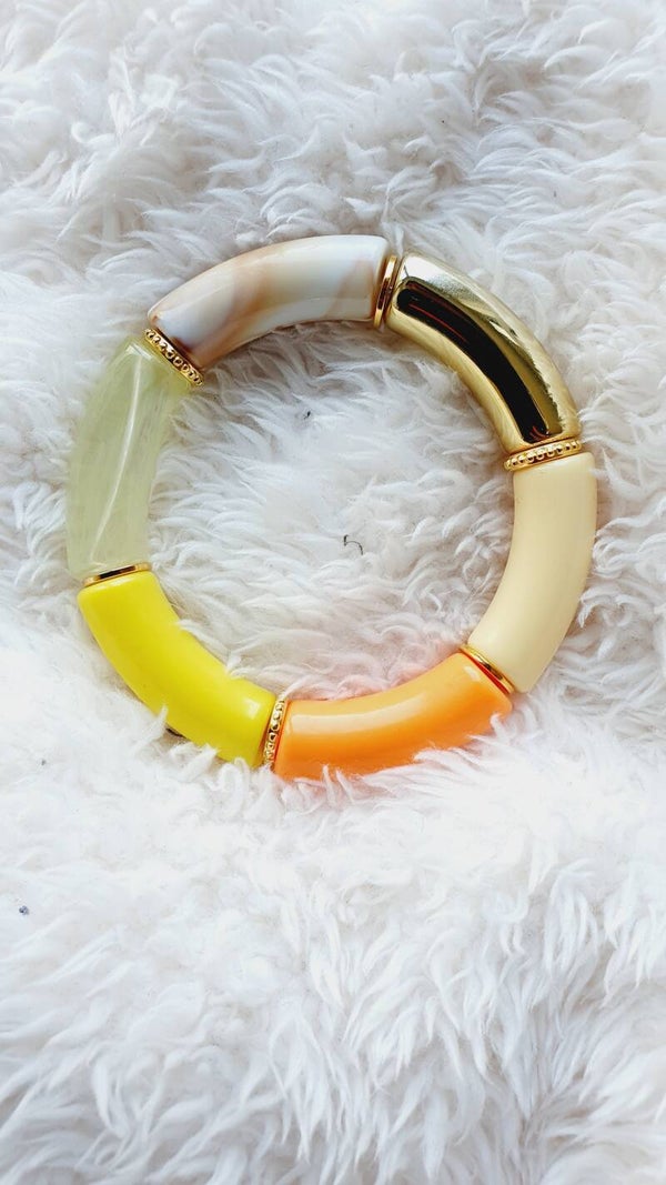 Acryl kralen tube armband // 11 mm