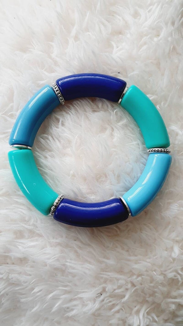 Armband acryl tube kralen // 11 mm