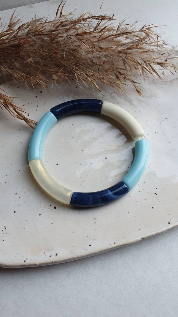 Armband acryl tube kralen // 8 mm