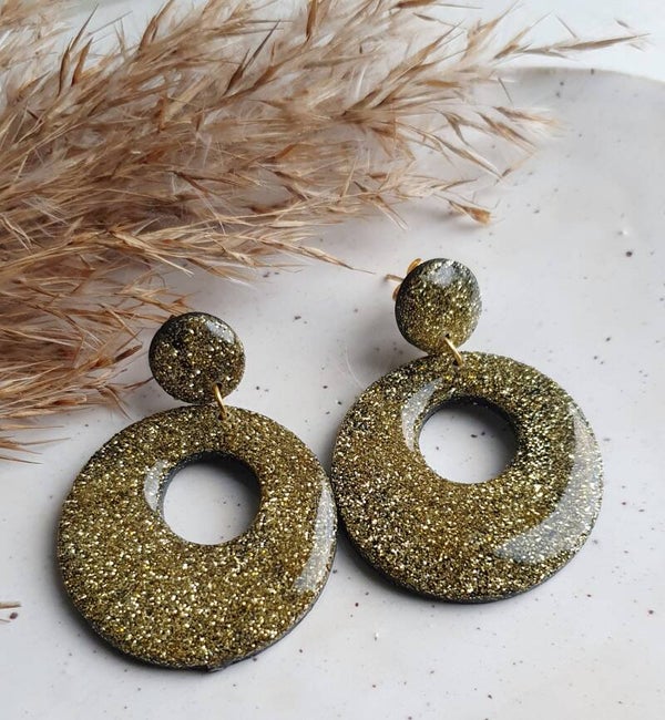 Rosa M // zwart - goudglitters