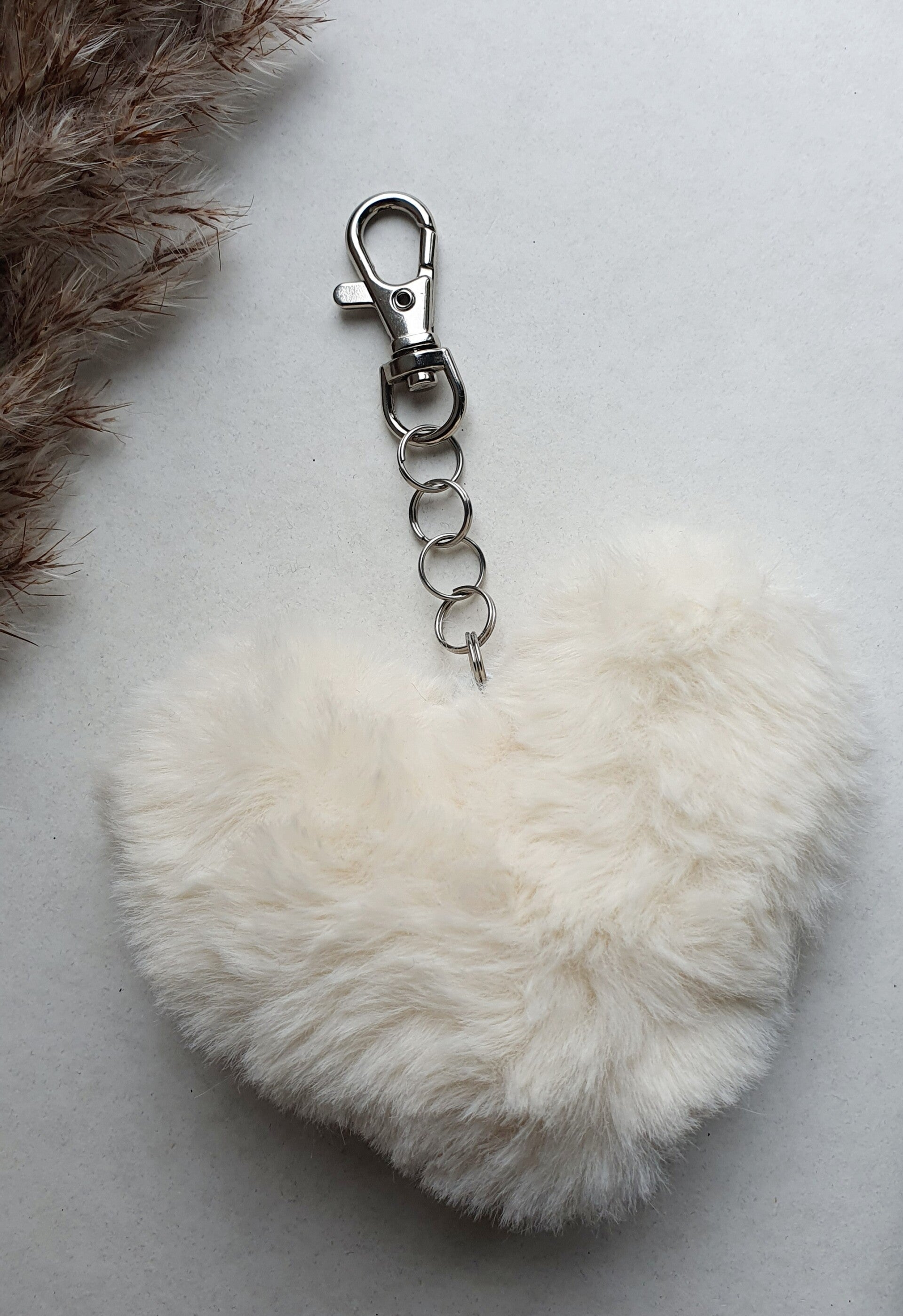 Sleutelhanger // wit hart
