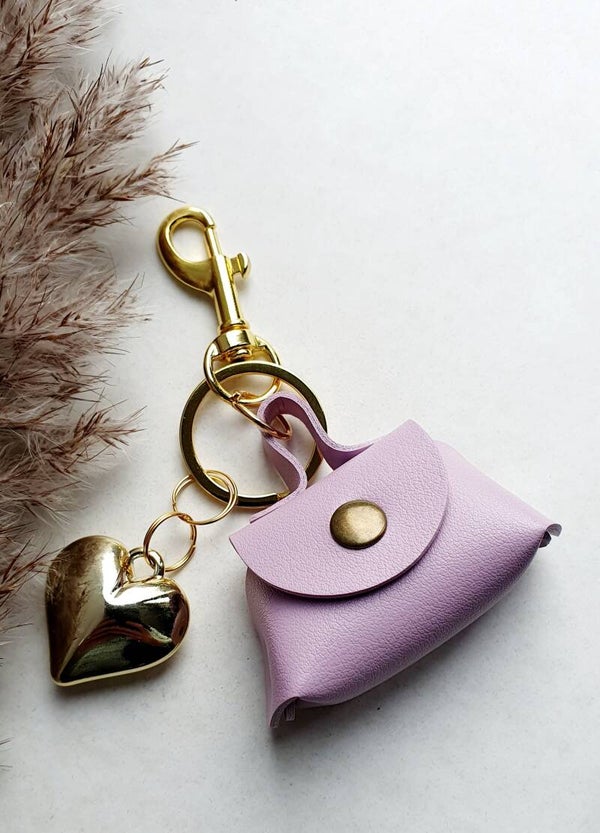 Sleutelhanger // tasje lila