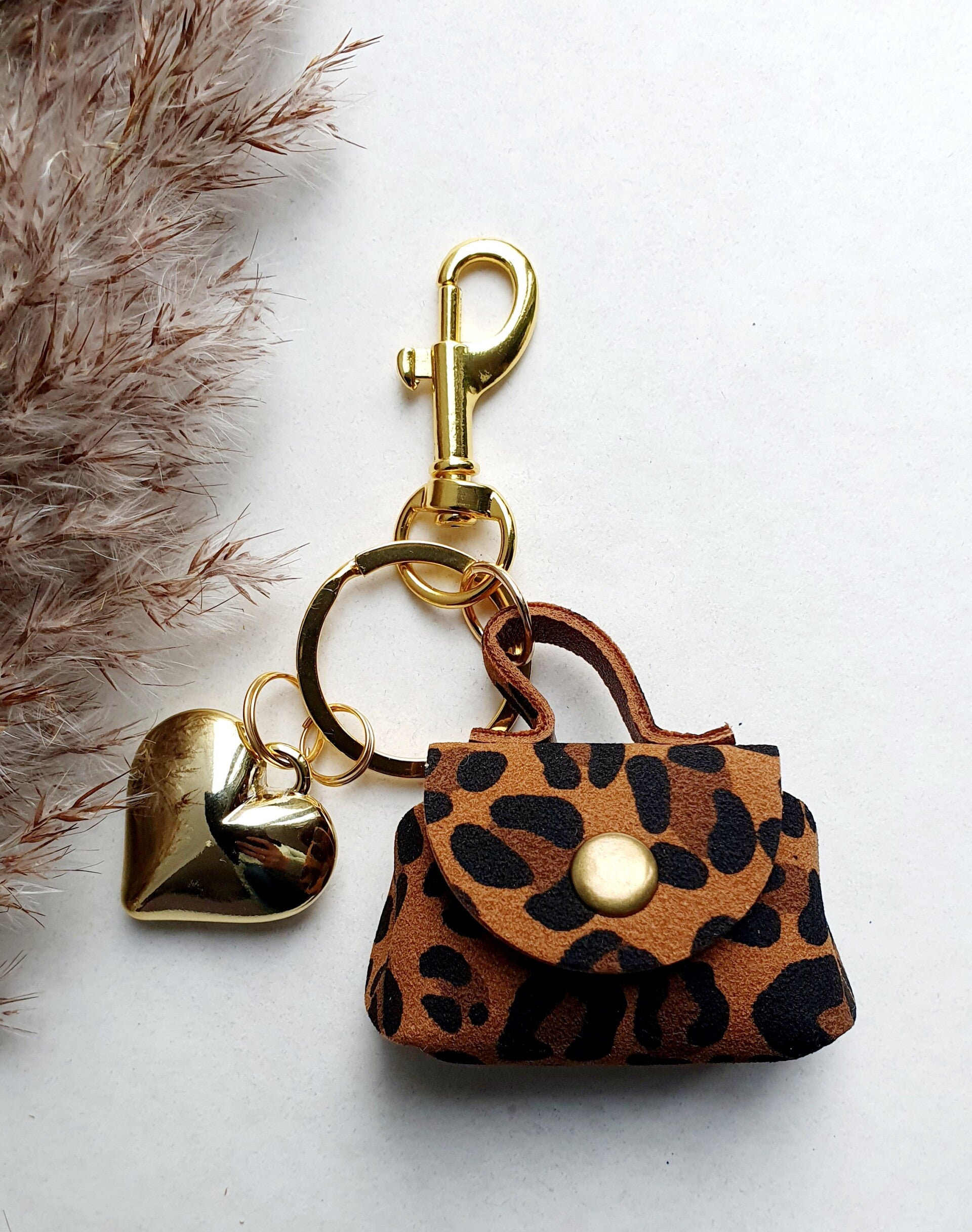 Sleutelhanger // tasje panterprint