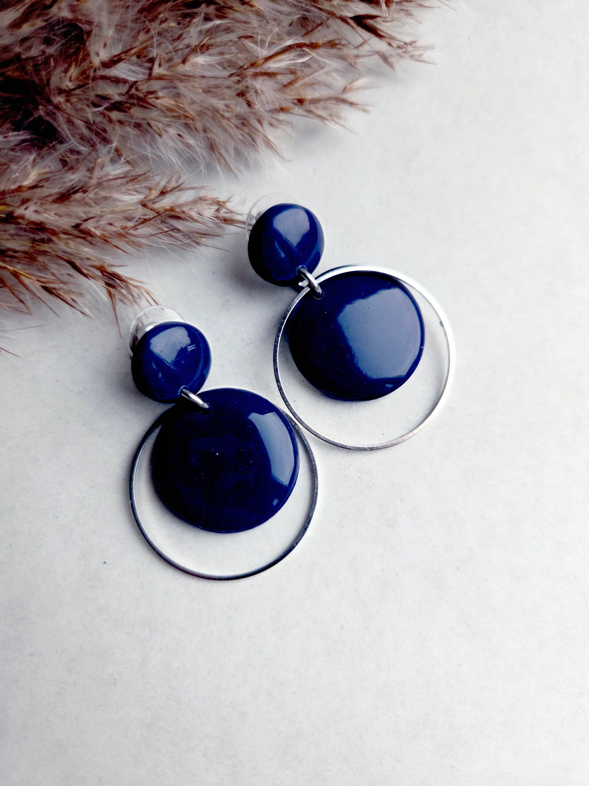 oorbellen van polymeerklei, aardetinten