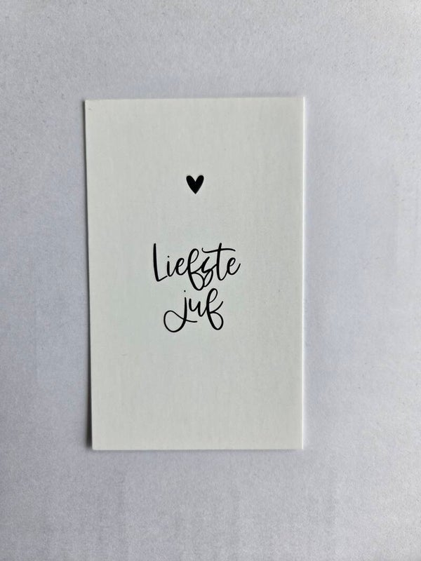 Minikaartje // liefste juf