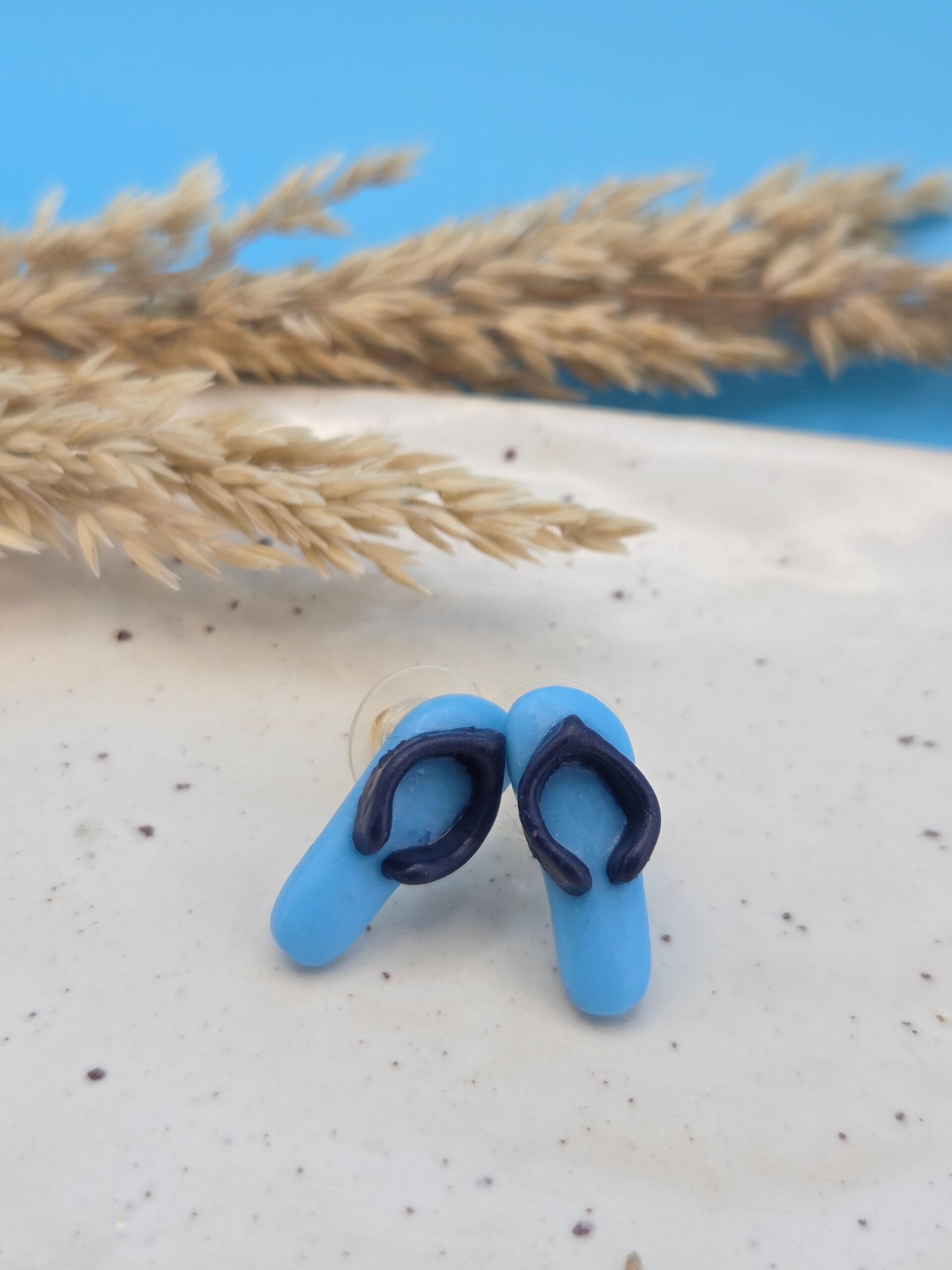 Stud Flipflops // blauw