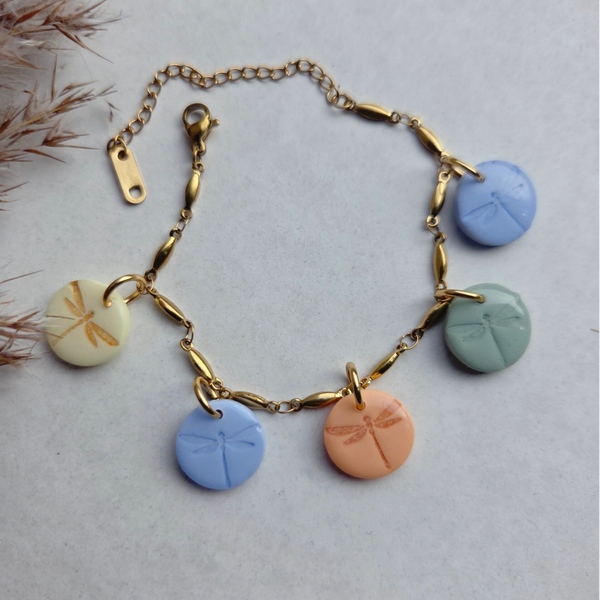 Armband Libelle // stainless steel - meerkleurig