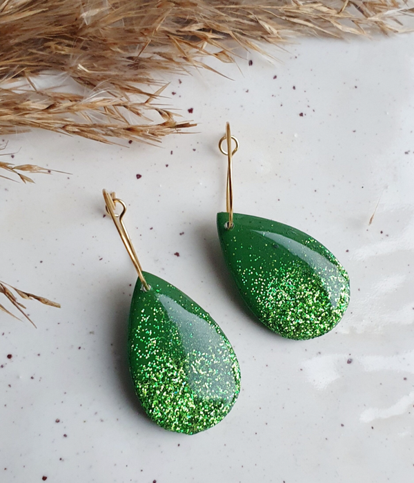 Sanne // groen - glitters