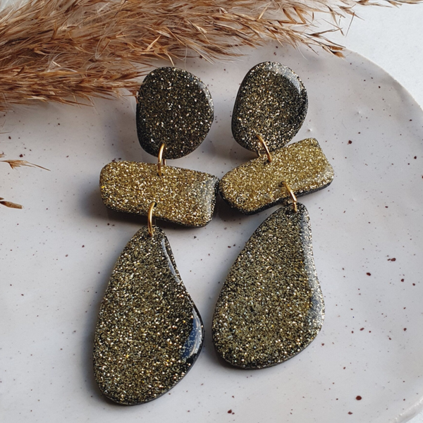 Aïsha // zwart - goudglitters