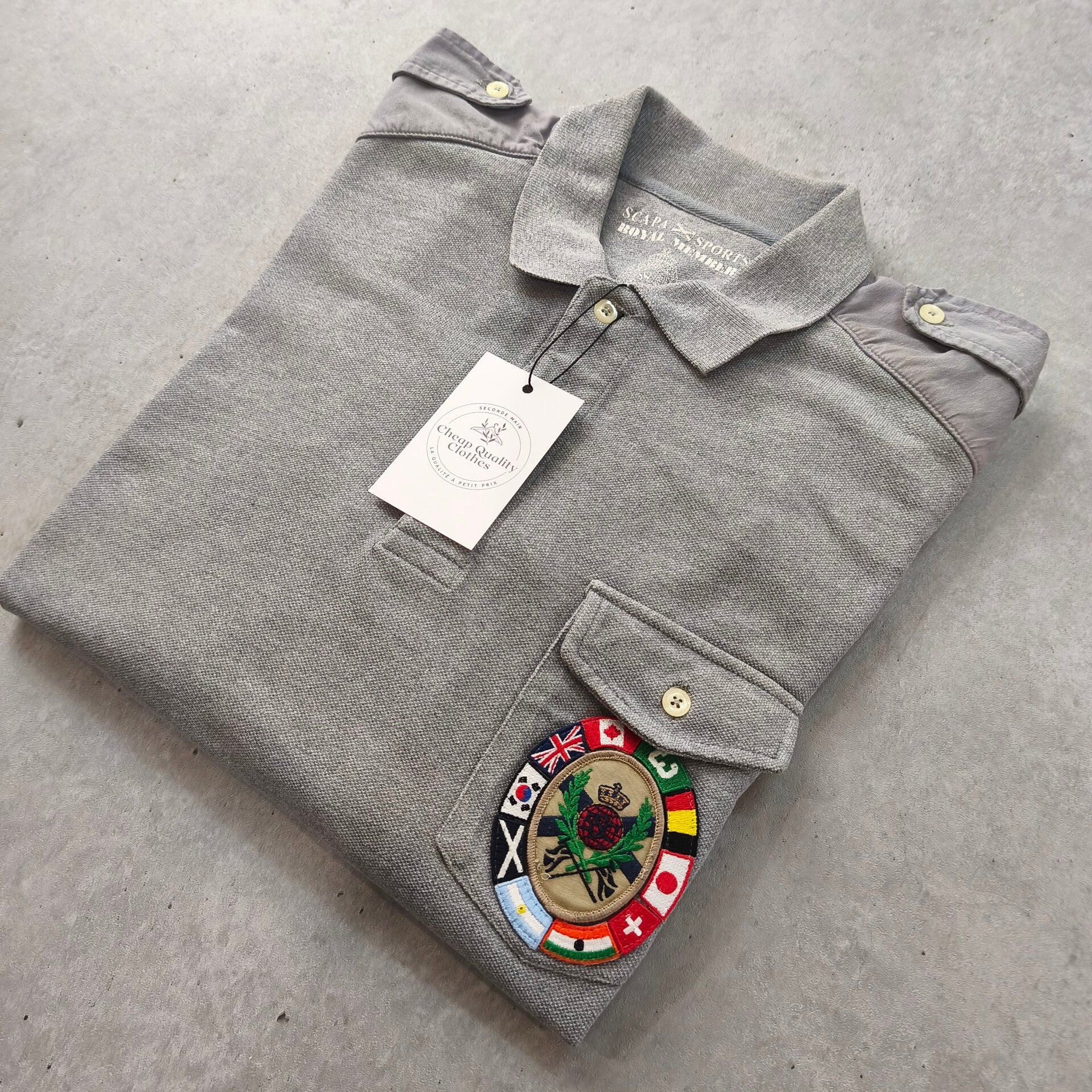 Polo Manches Longues Scapa Sports - Style "Guerrilla Polo Club" Taille L