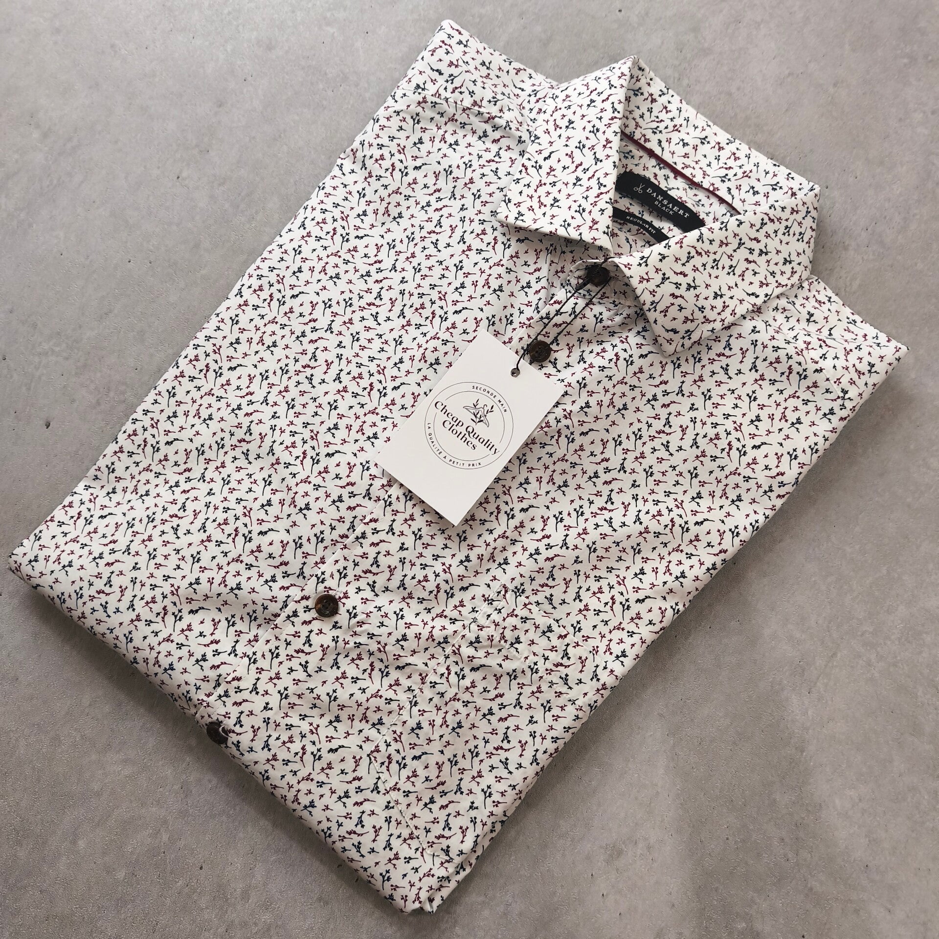 Chemise Dansaert Black - Taille L (41/42) - Regular Fit - Motifs -