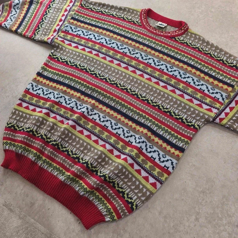 Superbe Pull Vintage Retro Tricosport - Fabriqué en Belgique M/L