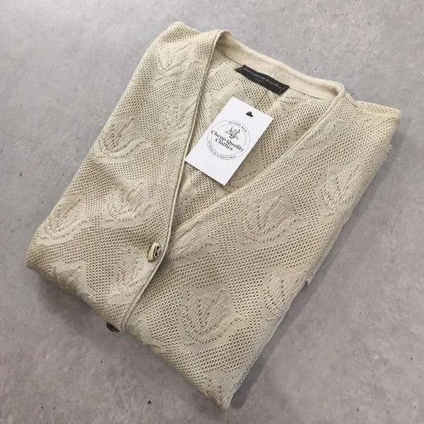 Gilet Cardigan Vintage Maille Ajourée – Fabriqué en France Look Chic Taille L/XL