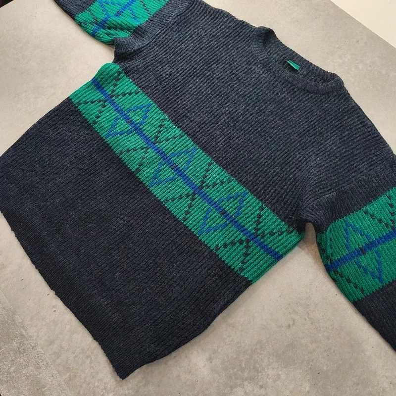 Pull Vintage 90s Canda Oversize - L/XL - Style Gorpcore & Rétro - Laine