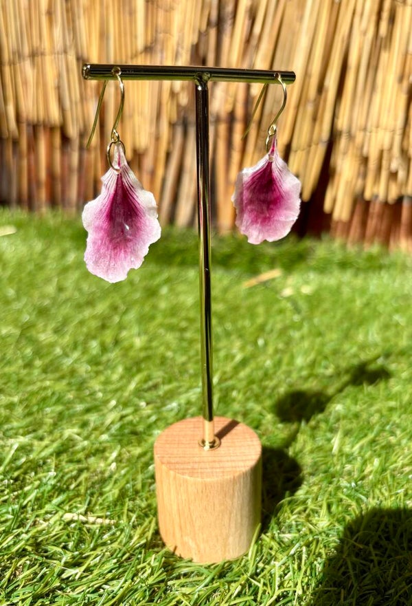 Pendientes pétalo de geranio