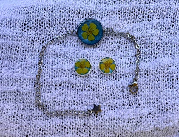 Conjunto pulsera y pendientes