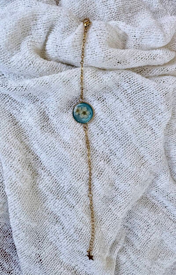 Pulsera flor blanca