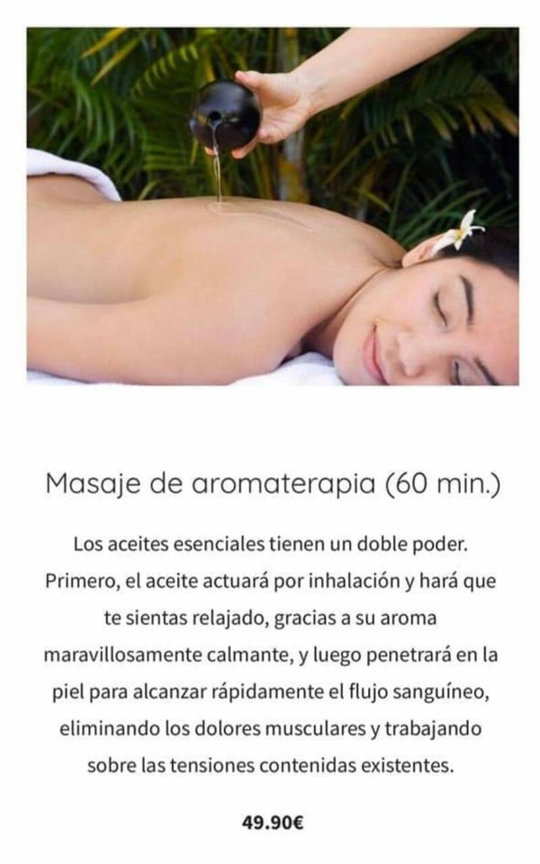 Masaje Aromaterapia