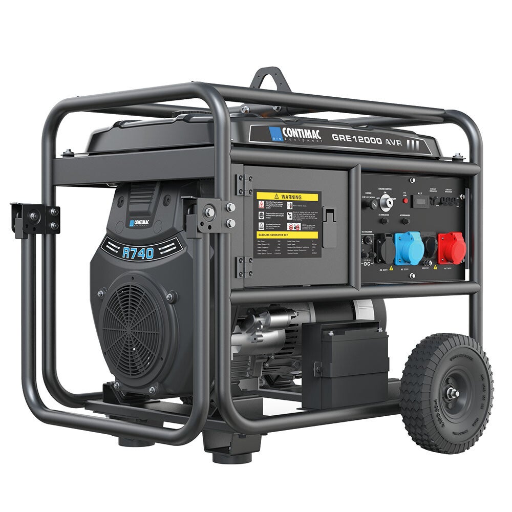 Contimac GRE 12000 AVR stroomgenerator – 12.000 W | 400V krachtstroom | Elektrische start