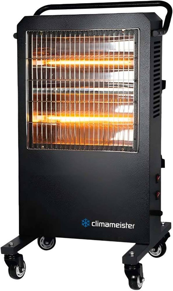 Climameister IC 09 – Elektrische infraroodverwarming 1,5–3,0 kW met mobiele standaard