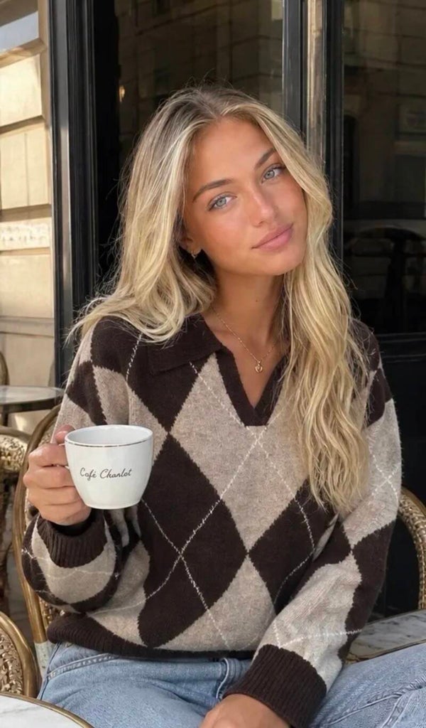 Geruite Trui Pamela