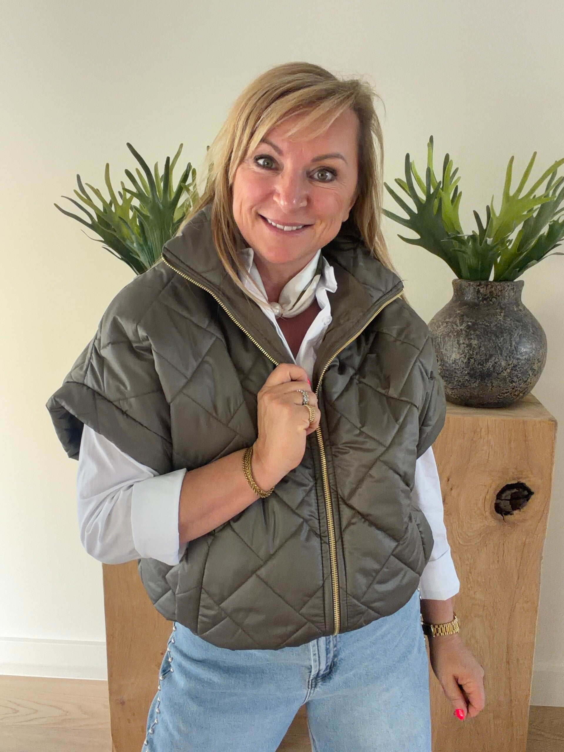Bodywarmer kaki