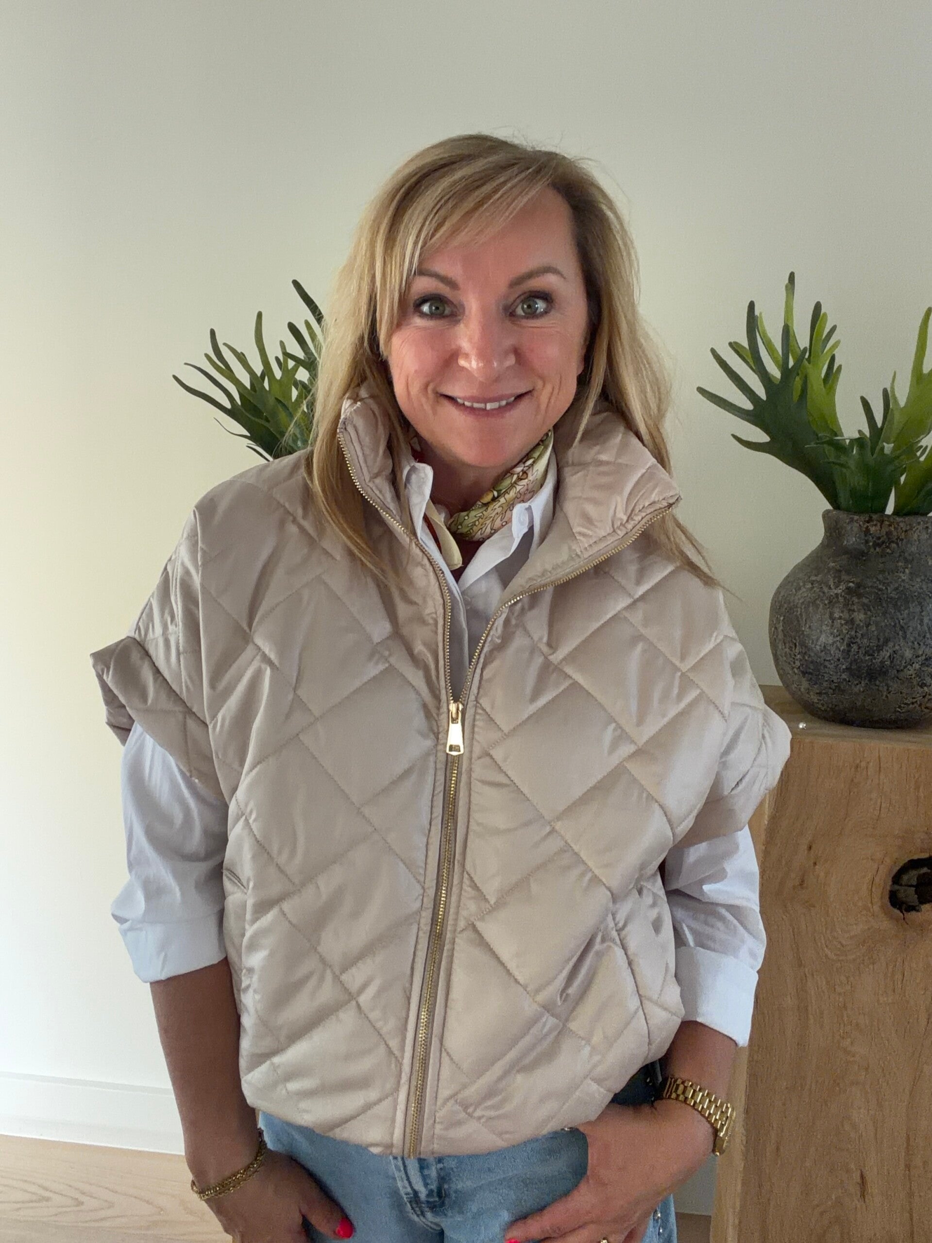 Bodywarmer creme