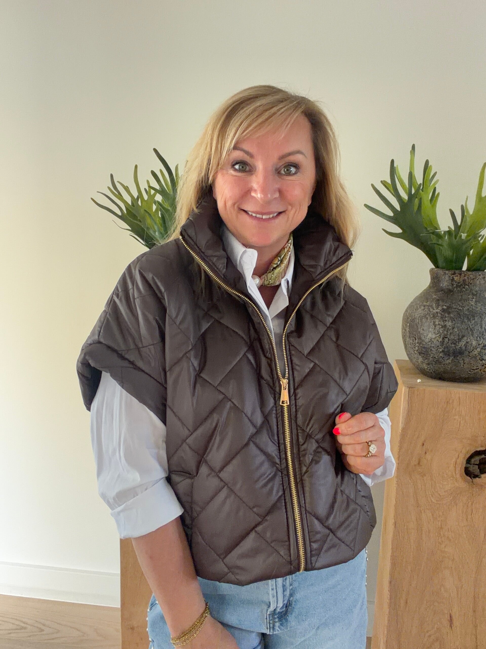 Bodywarmer bruin