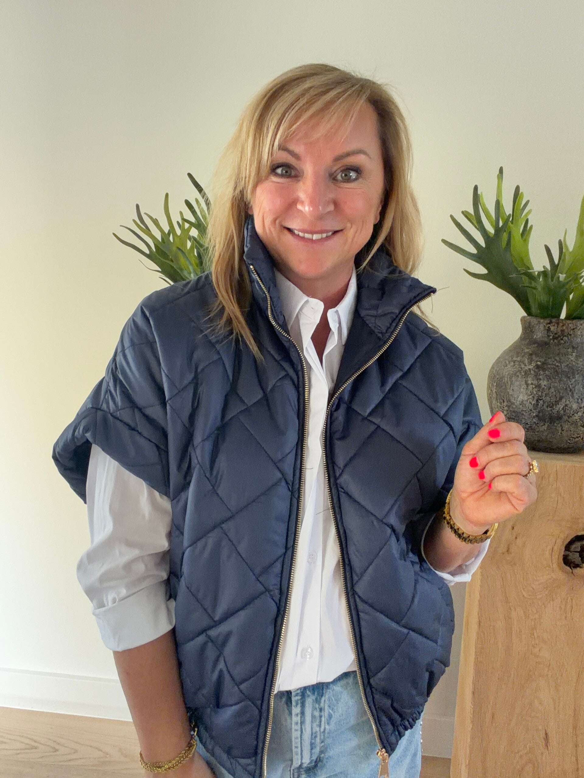 Bodywarmer donker blauw