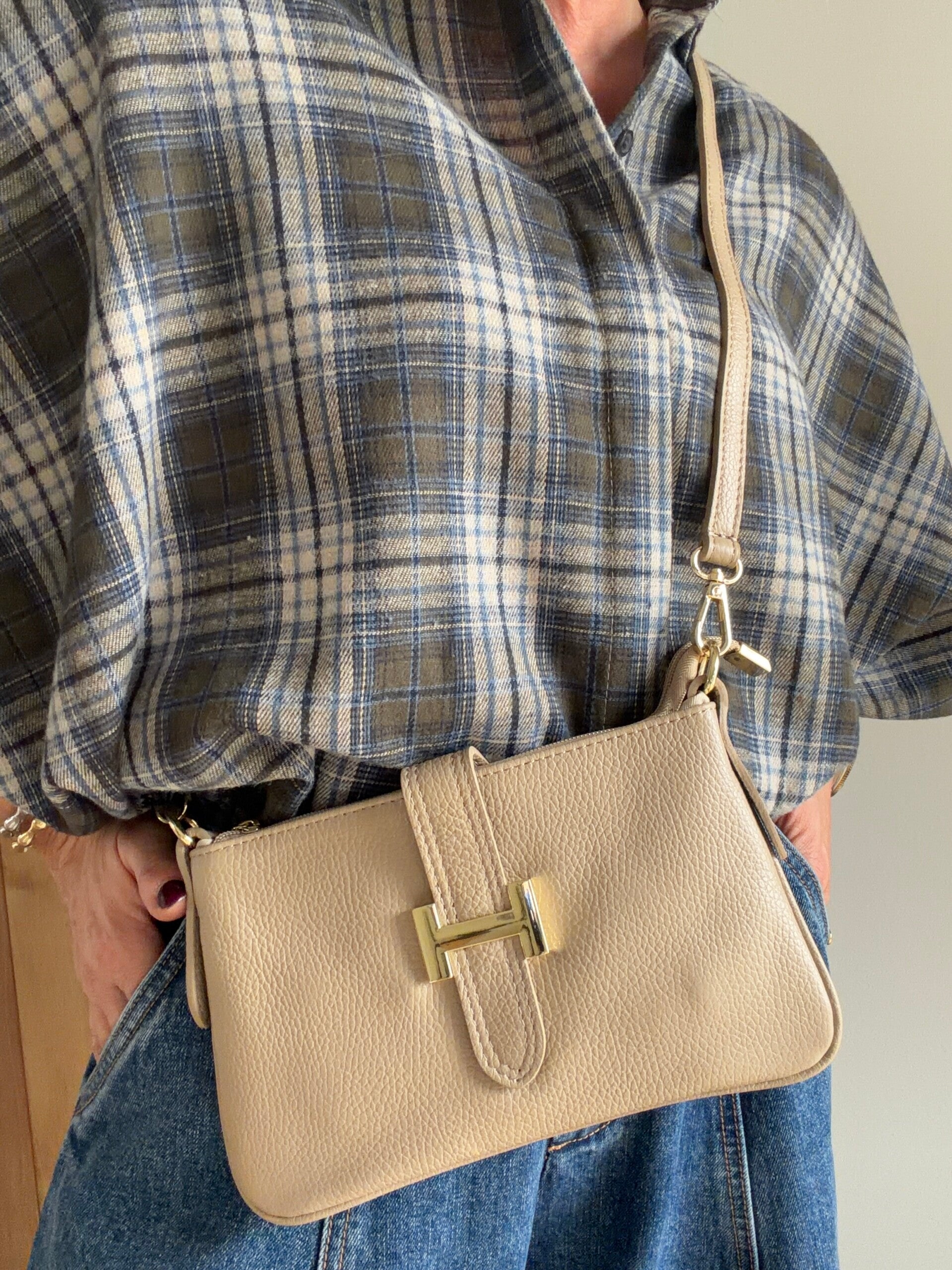 Handtas crossbody leder